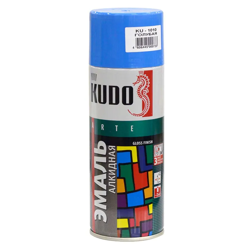 Эмаль аэрозольная Kudo голубая (RAL 5012) глянцевая 0,52л_1