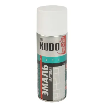 Изображение товара Эмаль аэрозольная Kudo белая матовая 0,52л RAL 9003 Изображение товара Эмаль аэрозольная Kudo белая матовая 0,52л RAL 9003