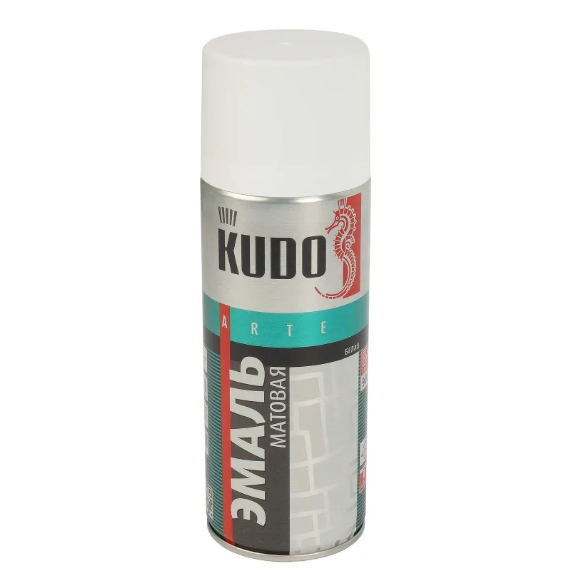 Эмаль аэрозольная Kudo белая (RAL 9003) матовая 0,52л_1