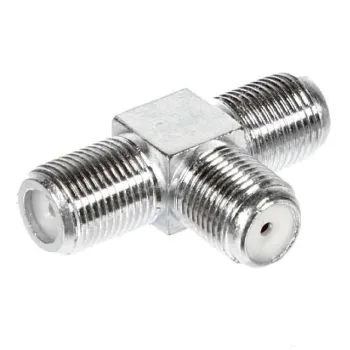 Изображение товара Тройник 3 F гнезда Т-образный металл для ТВ Оптимальное решение Изображение товара Тройник 3 F гнезда Т-образный металл для ТВ Оптимальное решение