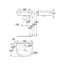 Раковина Grohe Euro Ceramic 55 см 39336000_2