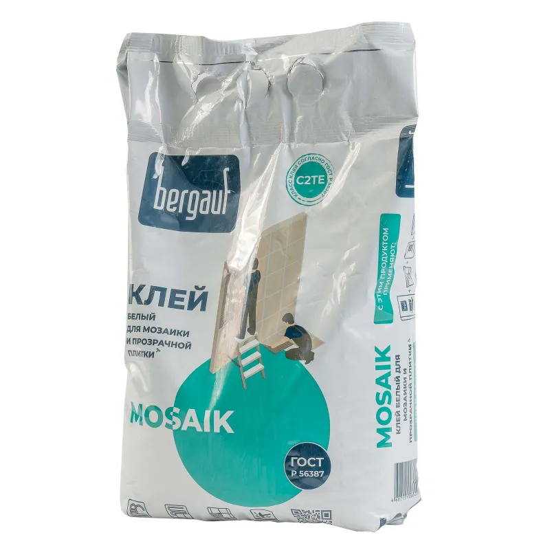 Клей для плитки Bergauf Mosaik С2ТЕ белый, 5 кг_1