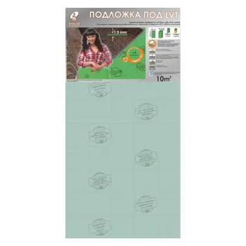 Изображение товара Подложка Solid 10м² для LVT плитки 1000х500х1,5 мм Изображение товара Подложка Solid 10м² для LVT плитки 1000х500х1,5 мм