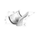 Воронка желоба 125/82мм Технониколь ТН белая_3