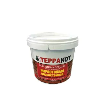 Изображение товара Жаростойкая мастика Терракот 5 кг для печей и каминов Изображение товара Жаростойкая мастика Терракот 5 кг для печей и каминов