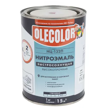 Изображение товара Эмаль НЦ-132 Olecolor красно-коричневая глянцевая 0,7 кг для дерева и металла Изображение товара Эмаль НЦ-132 Olecolor красно-коричневая глянцевая 0,7 кг для дерева и металла