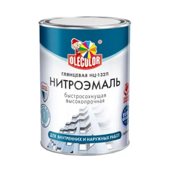 Эмаль НЦ-132 Olecolor белая глянцевая 1,7кг