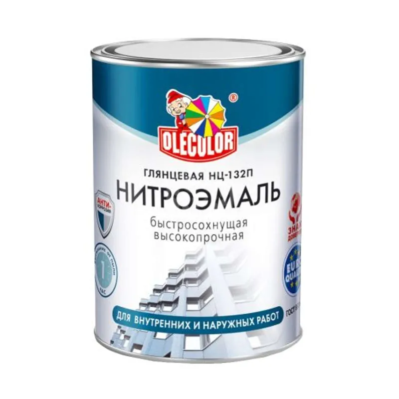 Эмаль НЦ-132 Olecolor черная глянцевая 1,7кг_1