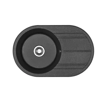 Изображение товара Мойка кухонная Акватон Амира овальная графит 780 мм встраиваемая Изображение товара Мойка кухонная Акватон Амира овальная графит 780 мм встраиваемая