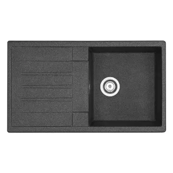 Изображение товара Мойка кухонная Акватон Верона графит 855х500 мм из литьевого мрамора Изображение товара Мойка кухонная Акватон Верона графит 855х500 мм из литьевого мрамора