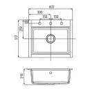 Мойка кухонная Акватон Делия графит 517х602 мм_4