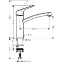 Смеситель для кухни Hansgrohe Logis 71833000 для установки перед окном_2