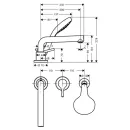 Смеситель Hansgrohe Тalis S New 72417000 на борт ванны_2