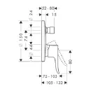 Смеситель для ванны Hansgrohe Metris 31493000 к Ibox Universal_2