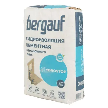 Изображение товара Гидроизоляция цементная Bergauf Hydrostop, 20 кг Изображение товара Гидроизоляция цементная Bergauf Hydrostop, 20 кг