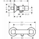 Смеситель для душа Hansgrohe Logis 71263000_2