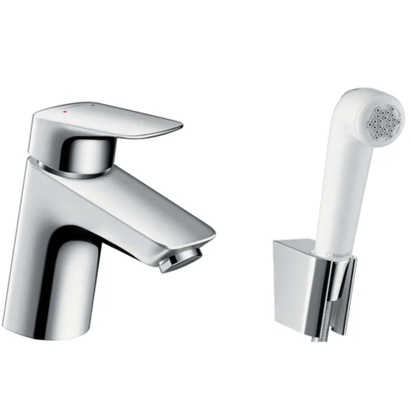 Смеситель для раковины Hansgrohe Logis 71290000 с гигиеническим душем_1