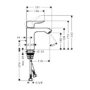 Смеситель для раковины Hansgrohe Metris 31080000_2