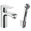 Смеситель для раковины Hansgrohe Metris 31285000 с гигиеническим душем_1