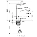 Смеситель для раковины Hansgrohe Metris Classic 31075000_2