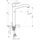 Смеситель для раковины Hansgrohe Metris Classic 31078000_2