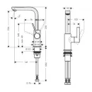 Смеситель для раковины Hansgrohe Metris S 31161000_2