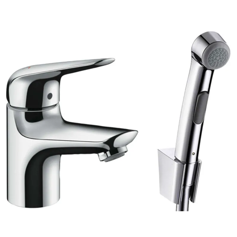 Смеситель для раковины Hansgrohe Novus 71144000 с гигиеническим душем_1