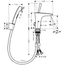 Смеситель для раковины Hansgrohe PuraVida 15275400 с гигиеническим душем_2