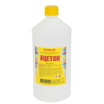 Изображение товара Ацетон 1 л ГОСТ для разбавления и очистки Изображение товара Ацетон 1 л ГОСТ для разбавления и очистки