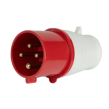 Изображение товара Силовая вилка EKF 32A 380V IP44 в красном цвете Изображение товара Силовая вилка EKF 32A 380V IP44 в красном цвете