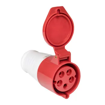 Изображение товара Переносная силовая розетка EKF 16А IP44 380В красная Изображение товара Переносная силовая розетка EKF 16А IP44 380В красная