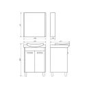 Тумба с раковиной Comforty Киото 60 сосна лоредо_2