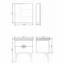 Тумба с раковиной Comforty Римини 60 белый_2