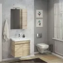 Тумба подвесная Comforty Тромсе 60 с раковиной Fest 60 дуб сонома_2