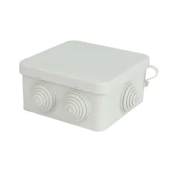 Изображение товара Коробка распределительная накладная IP55 100х100х50 мм пластиковая Изображение товара Коробка распределительная накладная IP55 100х100х50 мм пластиковая