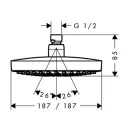Верхний душ Hansgrohe Croma Select E 180 2jet 26524000_2