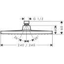 Верхний душ Hansgrohe Crometta E 240 1jet 26726000_2