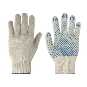 Изображение товара Перчатки х/б с ПВХ 5 нитей 10 класс белые Изображение товара Перчатки х/б с ПВХ 5 нитей 10 класс белые