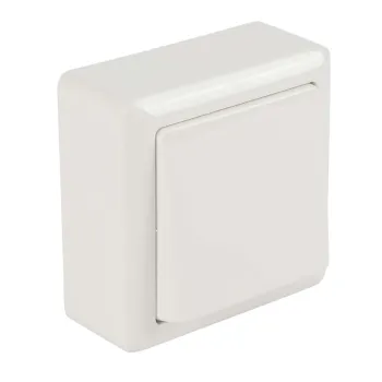 Изображение товара Выключатель одноклавишный накладной Wessen Хит белый Изображение товара Выключатель одноклавишный накладной Wessen Хит белый