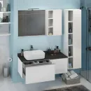 Зеркало шкаф Comforty Милан 120 белый глянцевый_1