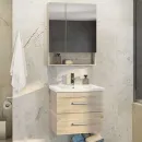 Зеркало шкаф Comforty Парма 60 дуб дымчатый_1