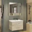 Зеркало шкаф Comforty Парма 80 дуб дымчатый_1