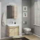 Зеркало шкаф Comforty Тромсе 60 дуб сонома_1