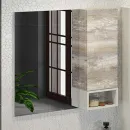 Зеркало шкаф Comforty Турин 75 дуб бежевый_2