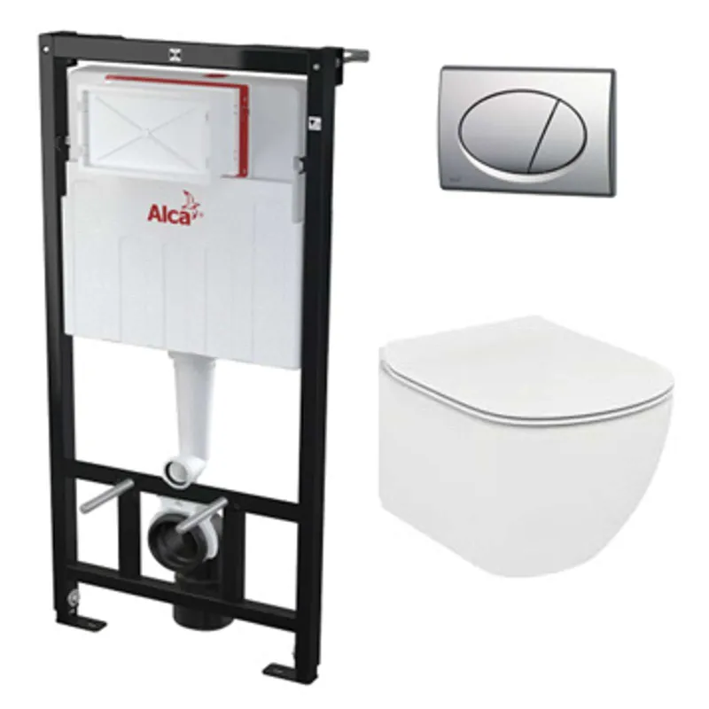 Комплект инсталляция Alcaplast 3 в 1 с унитазом Ideal Standard Tesi Aquablade (4143762)_1