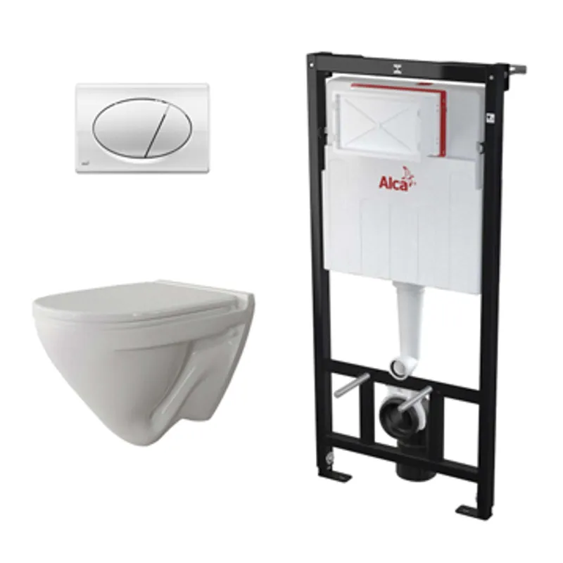 Комплект инсталляция Alcaplast 3 в 1 с унитазом Sanita Аттика Люкс SL D (4137655)_1