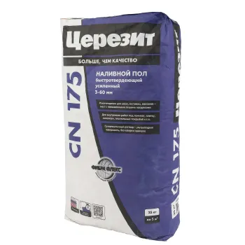 Изображение товара Церезит CN 175 Super универсальный наливной пол 25 кг - выравнивание полов для сухих и влажных поме Изображение товара Церезит CN 175 Super универсальный наливной пол 25 кг - выравнивание полов для сухих и влажных поме