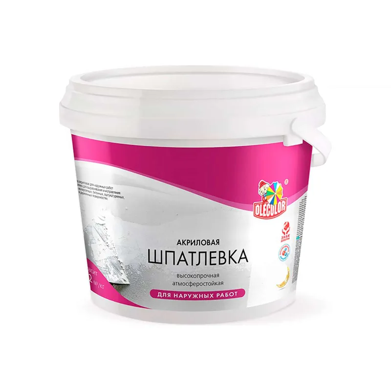 Шпатлевка акриловая Olecolor для наружных работ, 0,9 кг_1