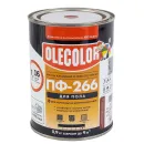 Эмаль ПФ-266 для пола Olecolor красно-коричневая глянцевая 0,9кг_1