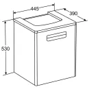 Тумба под раковину Roca Gap 50 белый (ZRU9302880)_2